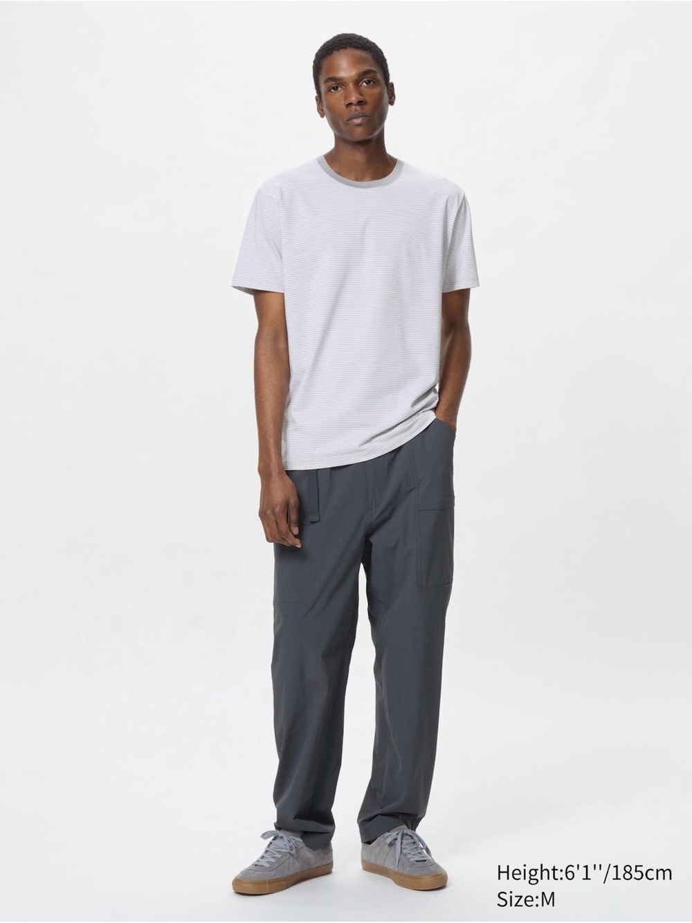 Uniqlo Light Gray Short Sleeve Crewneck Tee